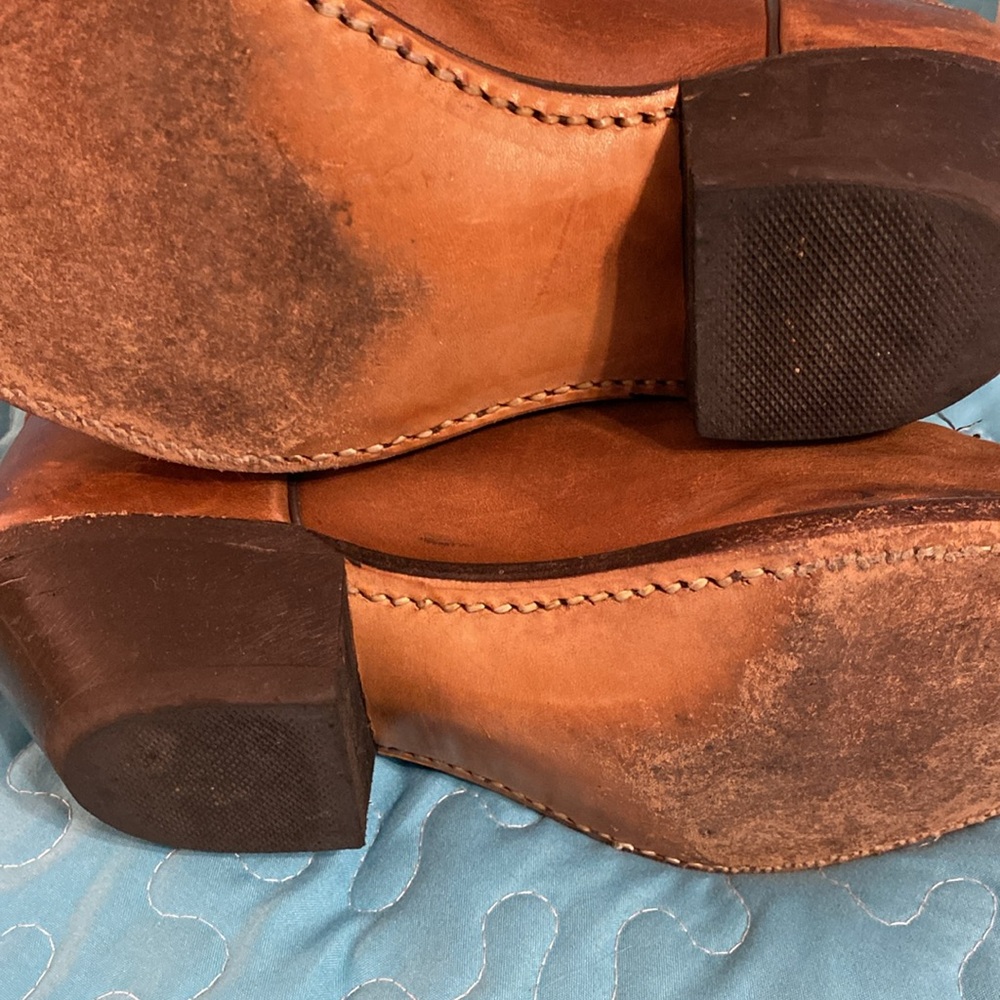 DINGO CHESTNUT TOBACCO SADDLE BROWN VINTAGE WESTERN BOOTS MENS SIZE 8 D REG - Picture 13 of 14